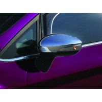 Накладки на зеркала (2 шт, пласт) OmsaLine - Турция для Ford Fiesta 2008-2017
