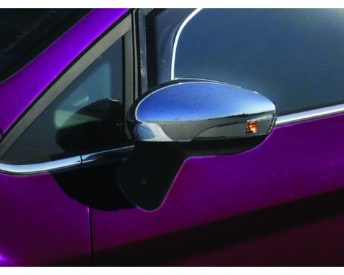 Накладки на дзеркала (2 шт, пласт) OmsaLine - Туреччина для Ford Fiesta 2008-2017 - 65707-11