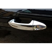 Накладки на ручки (4 шт., нерж.) OmsaLine - Італійська нержавіюча сталь для Ford Fiesta 2008-2017