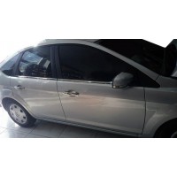 Наружняя окантовка стекол (4 шт, нерж.) Carmos - Турецкая сталь для Ford Focus II 2008-2011