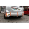 Накладка на задній бампер HB (під фарбування) для Ford Focus II 2008-2011