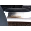 Накладки на пороги (Carmos, 4 шт, нерж.) для Ford Focus II 2008-2011 - 65614-11
