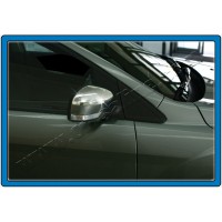 Накладки на зеркала (2 шт, нерж) OmsaLine - Итальянская нержавейка для Ford Focus III 2011-2017