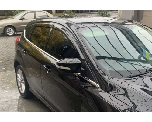 Нижняя окантовка стекол (8 шт, нерж) SW, Carmos - Турецкая сталь для Ford Focus III 2011-2017 гг