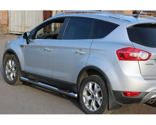 Бічні труби прямі (2 шт., нерж.) для Ford Kuga 2008-2013
