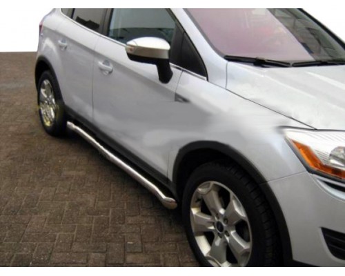 Бічні труби з вигином (2 шт., нерж.) для Ford Kuga 2008-2013