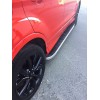 Боковые пороги Tayga Grey (2 шт., алюминий) С черной листвой на дверях для Ford Kuga/Escape 2013-2019 - 78115-11