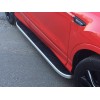 Боковые пороги Tayga Grey (2 шт., алюминий) С черной листвой на дверях для Ford Kuga/Escape 2013-2019 - 78115-11