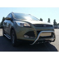 Кенгурятник WT004 (нерж.) для Ford Kuga/Escape 2013-2019