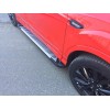 Бічні пороги Line (2 шт., алюміній) З чорним листям на дверях для Ford Kuga/Escape 2013-2019 - 78109-11