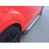 Боковые пороги Line (2 шт., алюминий) С черной листвой на дверях для Ford Kuga/Escape 2013-2019 - 78109-11