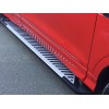 Бічні пороги Line (2 шт., алюміній) З чорним листям на дверях для Ford Kuga/Escape 2013-2019 - 78109-11
