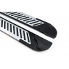 Боковые пороги Line (2 шт., алюминий) С черной листвой на дверях для Ford Kuga/Escape 2013-2019 - 78109-11