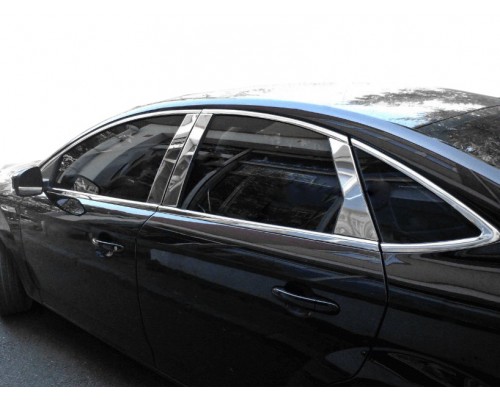 Молдинг дверных стоек (нерж) для Ford Mondeo 2014-2019 - 56919-11