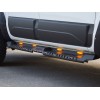 Бічні пороги Dakar Чорні V2 з підсвічуванням (2 шт, метал) для Ford Ranger 2011+
