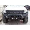 Передній бампер Dakar Чорний без сенсора, з підсвічуванням -2022 Захист картера для Ford Ranger 2011+