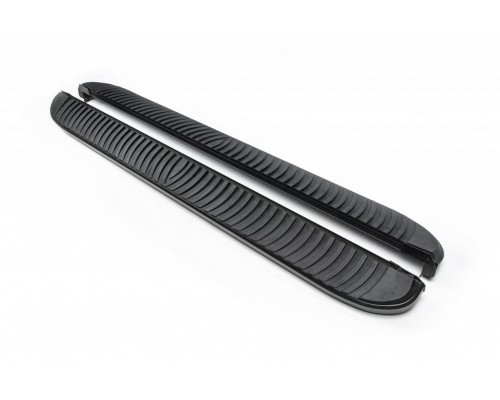 Боковые пороги Tayga Black (2 шт., алюминий) для Ford Ranger 2011+ - 75455-11