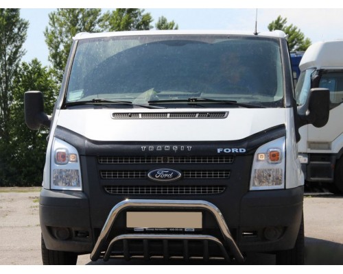 Кенгурятник WT002 (2006-2014, нерж.) для Ford Transit 2000-2014