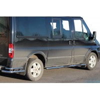 Боковые трубы BB002 (2 шт., нерж.) 70 мм, длинная база для Ford Transit 2000-2014