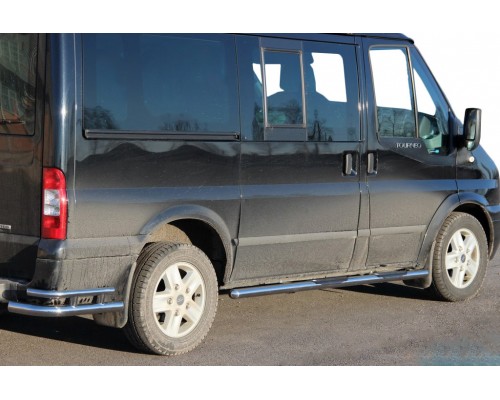 Боковые трубы BB002 (2 шт., нерж.) 70 мм, длинная база для Ford Transit 2000-2014 - 55682-11