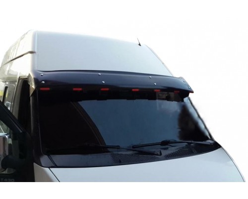 Козирок на лобове скло (чорний глянець, 5мм) для Ford Transit 2000-2014 - 50292-11
