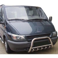 Кенгурятник WT003 (2000-2006, нерж.) для Ford Transit 2000-2014