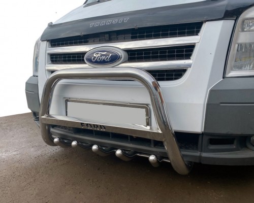 Кенгурятник WT004 (нерж) для Ford Transit 2000-2014