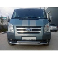 Передній ус ST014 (2006-2014, нерж.) для Ford Transit 2000-2014