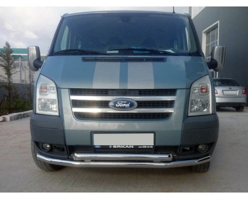 Передній ус ST014 (2006-2014, нерж.) для Ford Transit 2000-2014