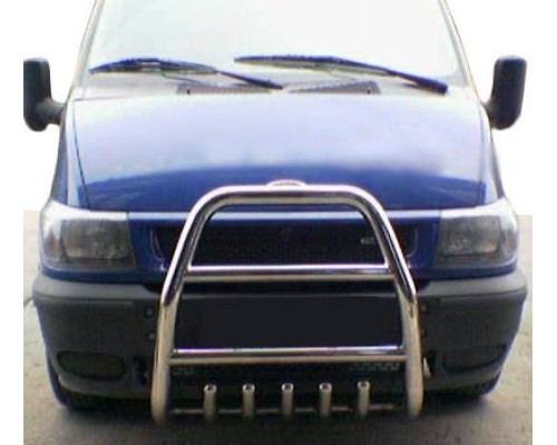 Кенгурятник QT007 (2000-2006, нерж.) для Ford Transit 2000-2014