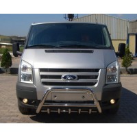 Кенгурятник WT003 (2006-2014, нерж.) для Ford Transit 2000-2014