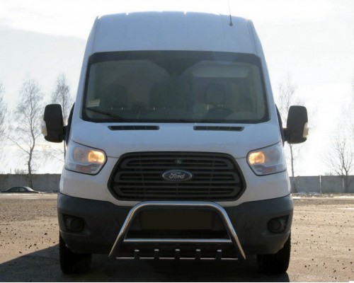 Кенгурятник WT003 (нерж.) для Ford Transit 2014+