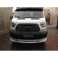 Накладка на передний бампер Ince (2014-2019, под покраску) для Ford Transit 2014+