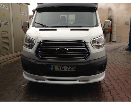 Накладка на передний бампер Ince (2014-2019, под покраску) для Ford Transit 2014+ - 54852-11