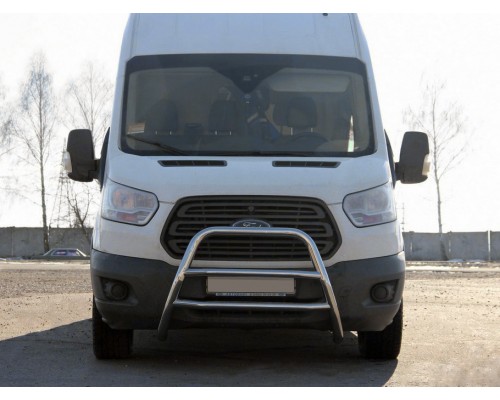 Кенгурятник WT022 (нерж.) для Ford Transit 2014+