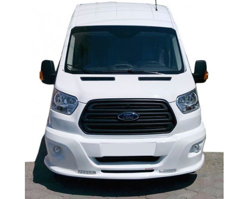Накладка на передній бампер LED (2014-2019, під фарбування) для Ford Transit 2014+