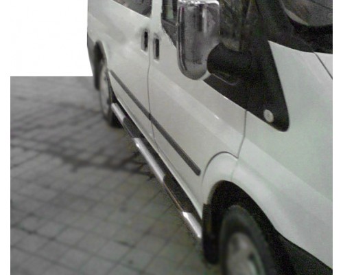Бічні труби (2 шт., нерж.) Довга база для Ford Transit 2014+