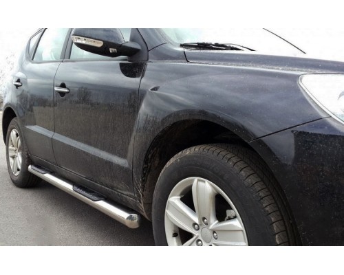 Бічні труби (2 шт, нерж) для Geely Emgrand X7