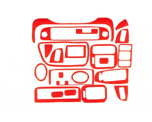 Накладки на панель (червоний колір) Honda Civic 1995-2001