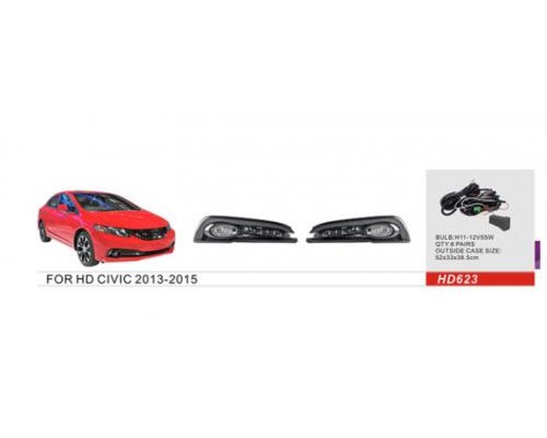 Противотуманки 2013-2015 (галогенные) для Honda Civic Sedan IX 2011-2016