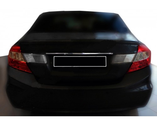 Накладка над номером (нерж) для Honda Civic Sedan IX 2012-2016 - 55266-11