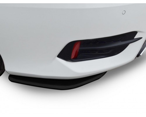 Флап накладки на задний бампер (2 шт, черный) для Honda Civic Sedan X 2016-2021