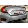 Кромка багажника (нерж) OmsaLine - Итальянская нержавейка для Honda Civic Sedan X 2016-2021 гг