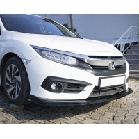 Накладка на передній бампер ЛИП (чорна) Honda Civic Sedan X 2016+