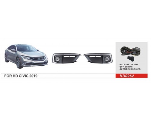 Противотуманки 2019-2021 (галогенные) для Honda Civic Sedan X 2016-2021 гг.