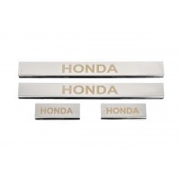 Накладки на пороги Carmos (4 шт, нерж) для Honda CRV 2007-2011 гг