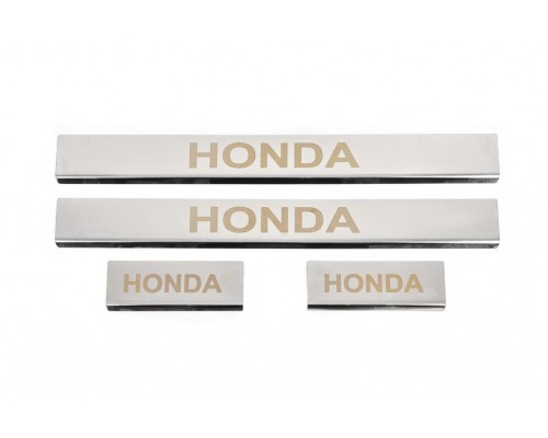 Накладки на пороги Carmos (4 шт, нерж) для Honda CRV 2007-2011 гг