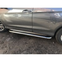 Бічні пороги KB001 (нерж) 60 мм для Honda CRV 2012-2016