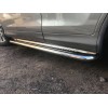 Бічні пороги KB001 (нерж) 60 мм для Honda CRV 2012-2016