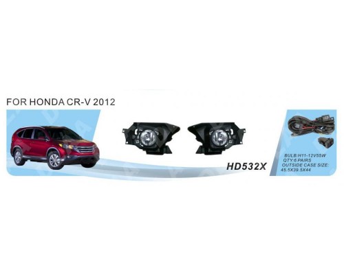 Противотуманки 2012-2014 (галогенные) для Honda CRV 2012-2016